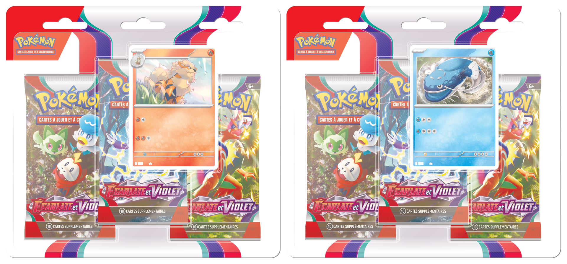 Pokmon JCC (ENG)-ecarlate et Violet - Pack Blister de 3 Boosters