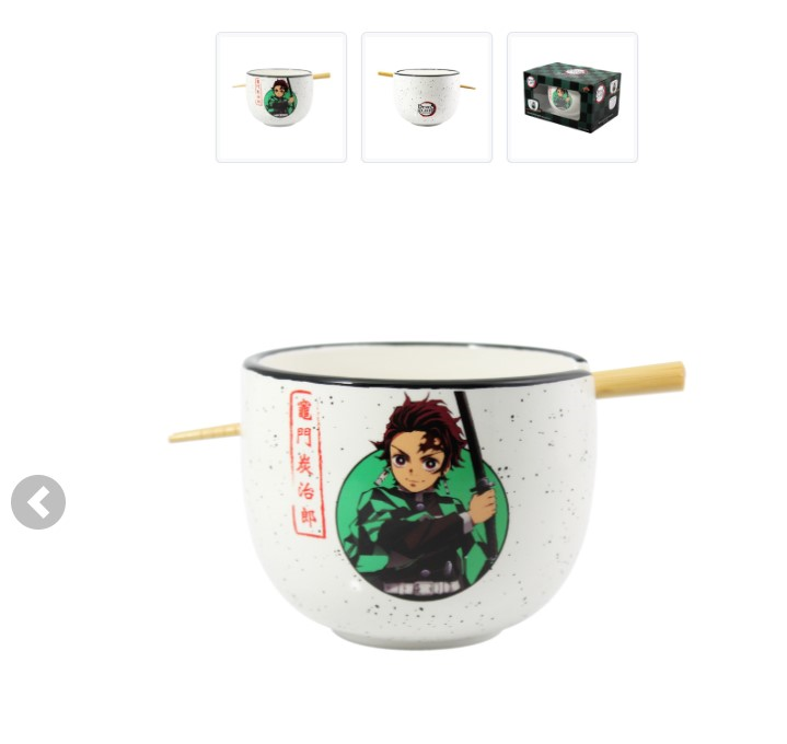 DEMON SLAYER - Bol à Ramen avec Baguette 414ml - Tanjiro