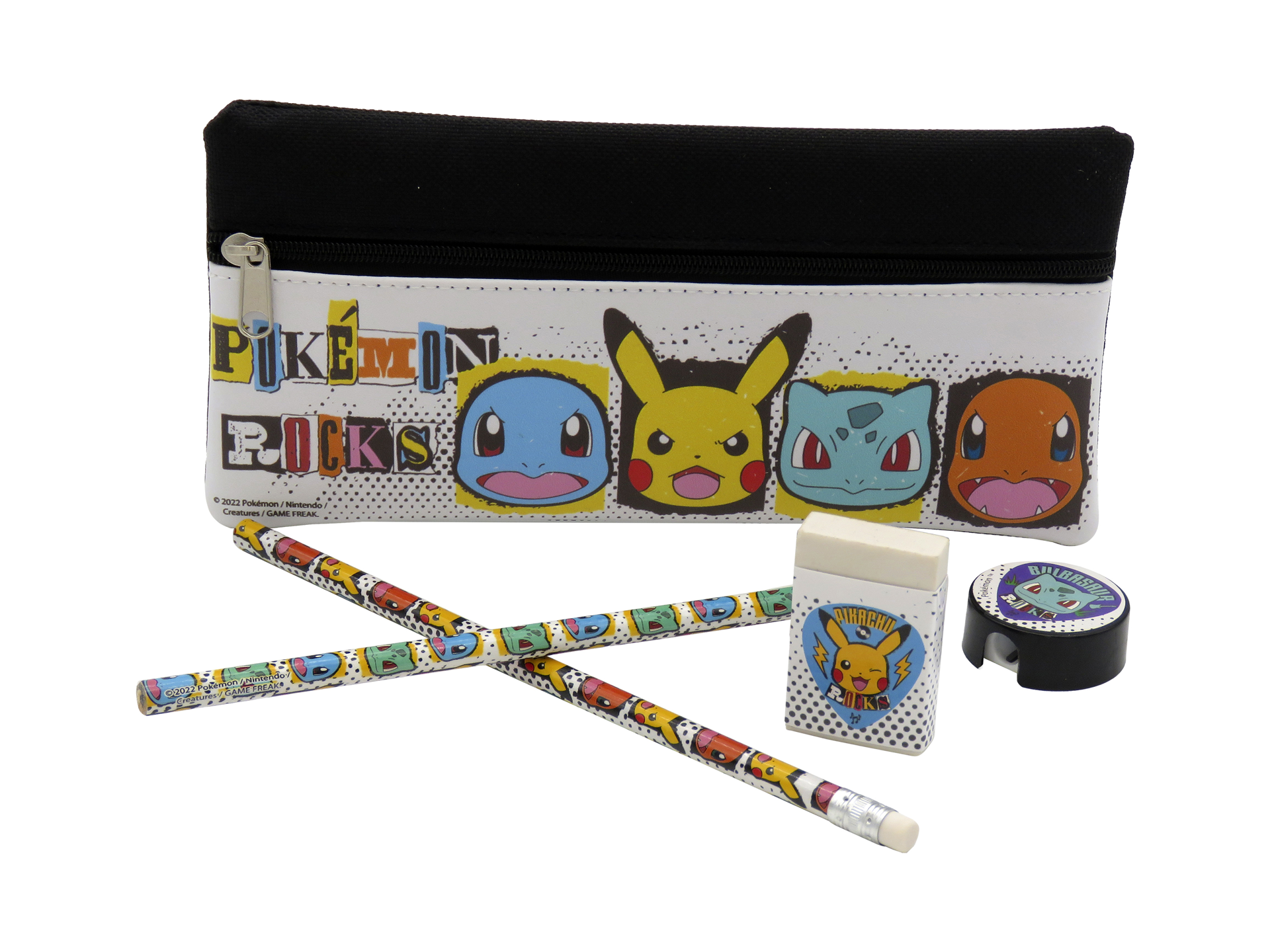 Pokémon - Ensemble de papeterie avec trousse à crayons Pokémon d