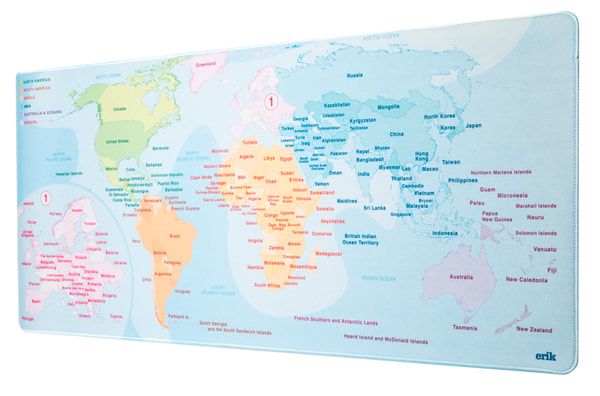 Tapis de souris - carte du monde