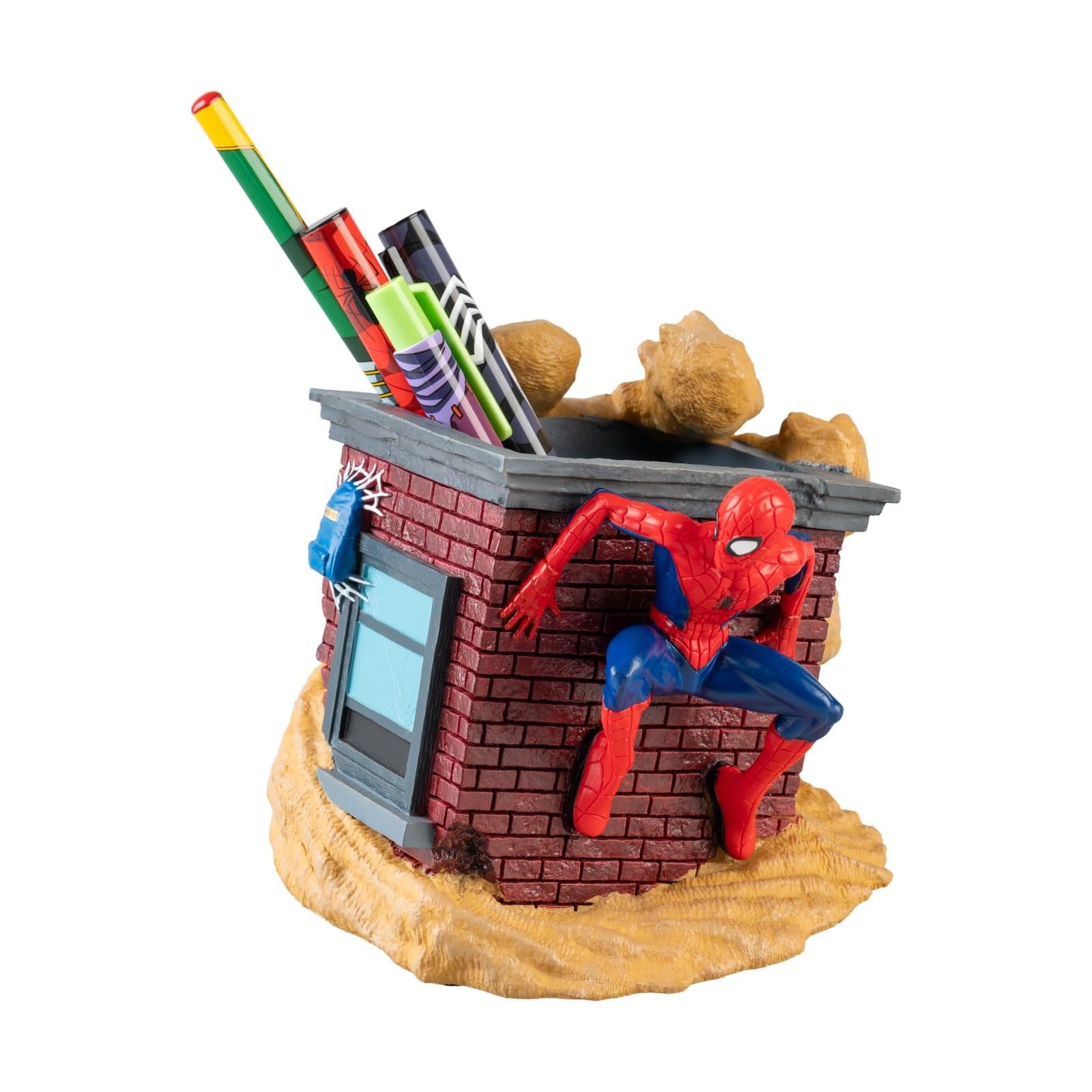 Spider-Man pennenhouder met schrijfwarensset