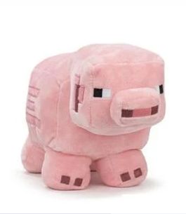 MINECRAFT - Cochon - Peluche 18cm