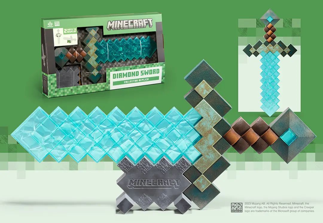 MINECRAFT - Epée en diamant - Réplique Collector 50 x 25cm