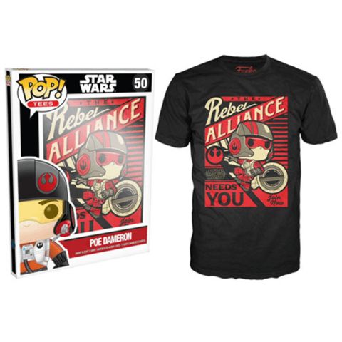 Funko Pop! Tees : Star Wars Rebel Alliance Propaganda - L