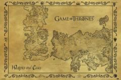 Game of Thrones - Maxi Poster Westeros and Essos Antique Map
