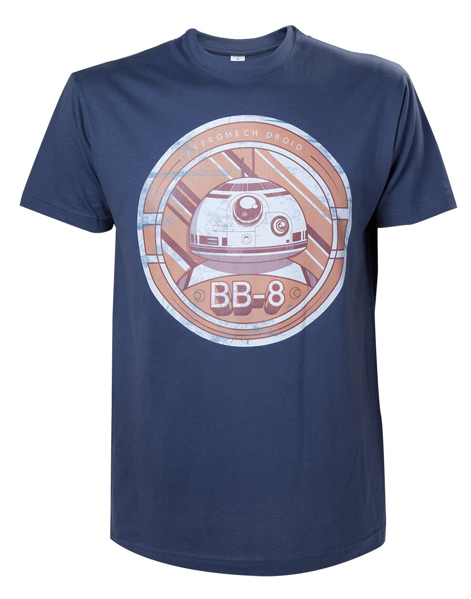 Star Wars - The Force Awakens BB-8 Print Blue T-Shirt - S