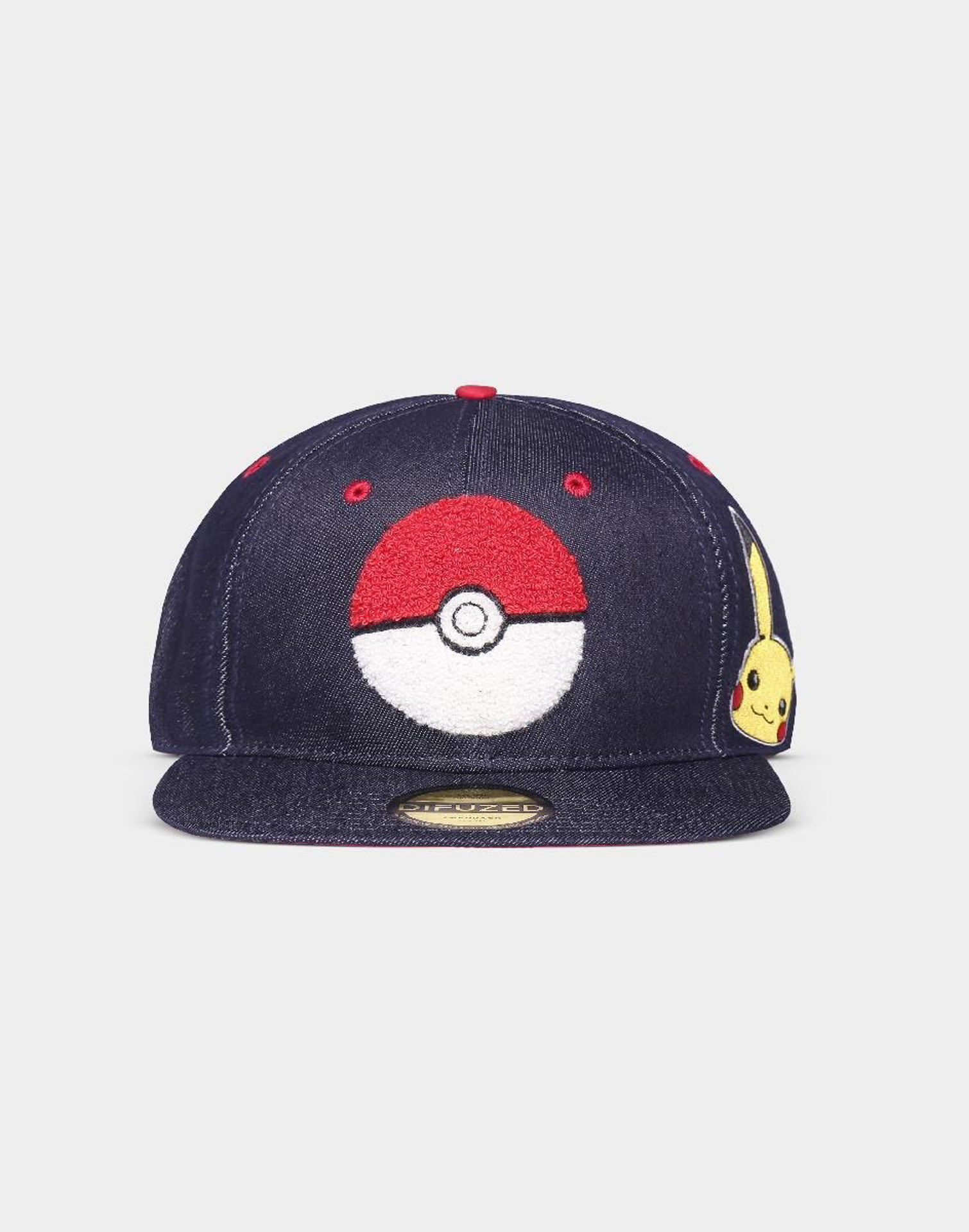 Pokémon - Casquette Snapback en denim Pokéball