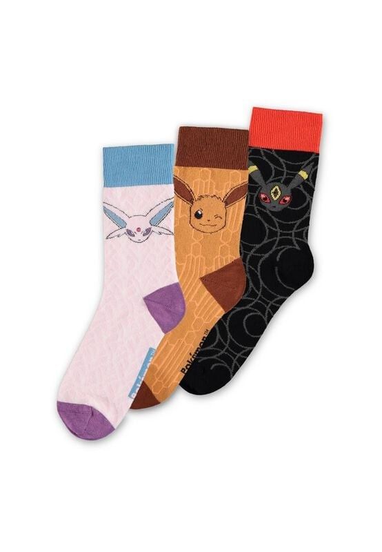 Chaussettes Pokémon Évolution d\'Évoli Pack de 3 35-46