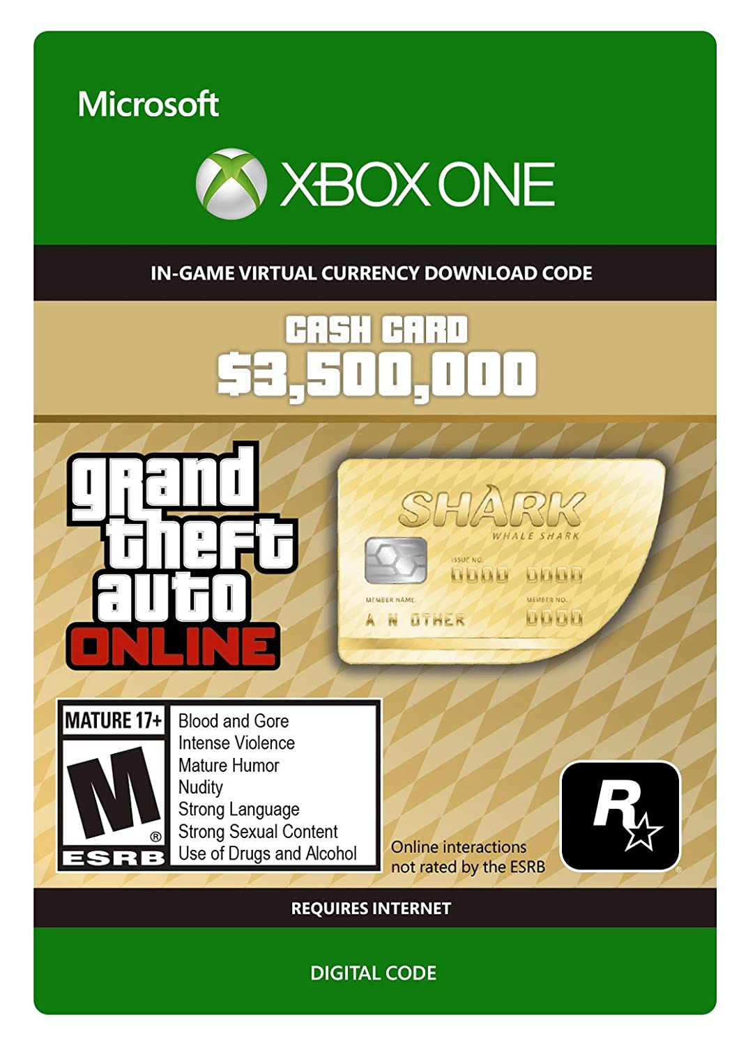 Grand Theft Auto V : Whale Shark Cash Card $3,500,000 In-Game