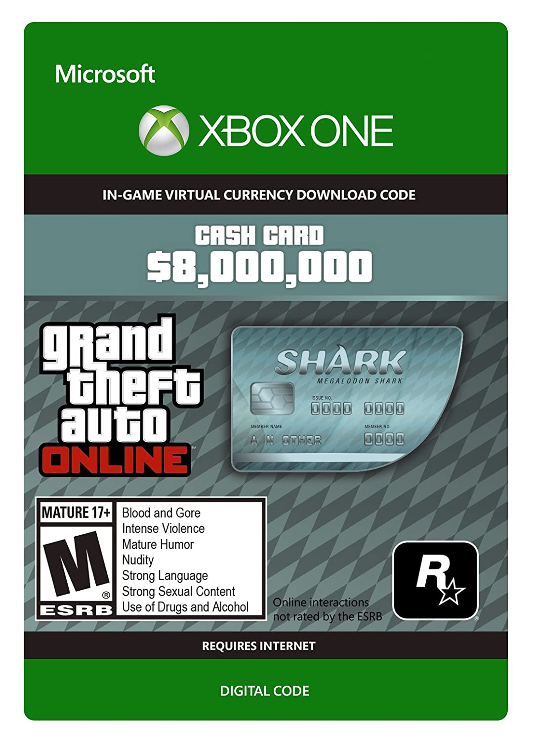 Grand Theft Auto V : Megalodon Shark Cash Card $8,000,000 In-Gam