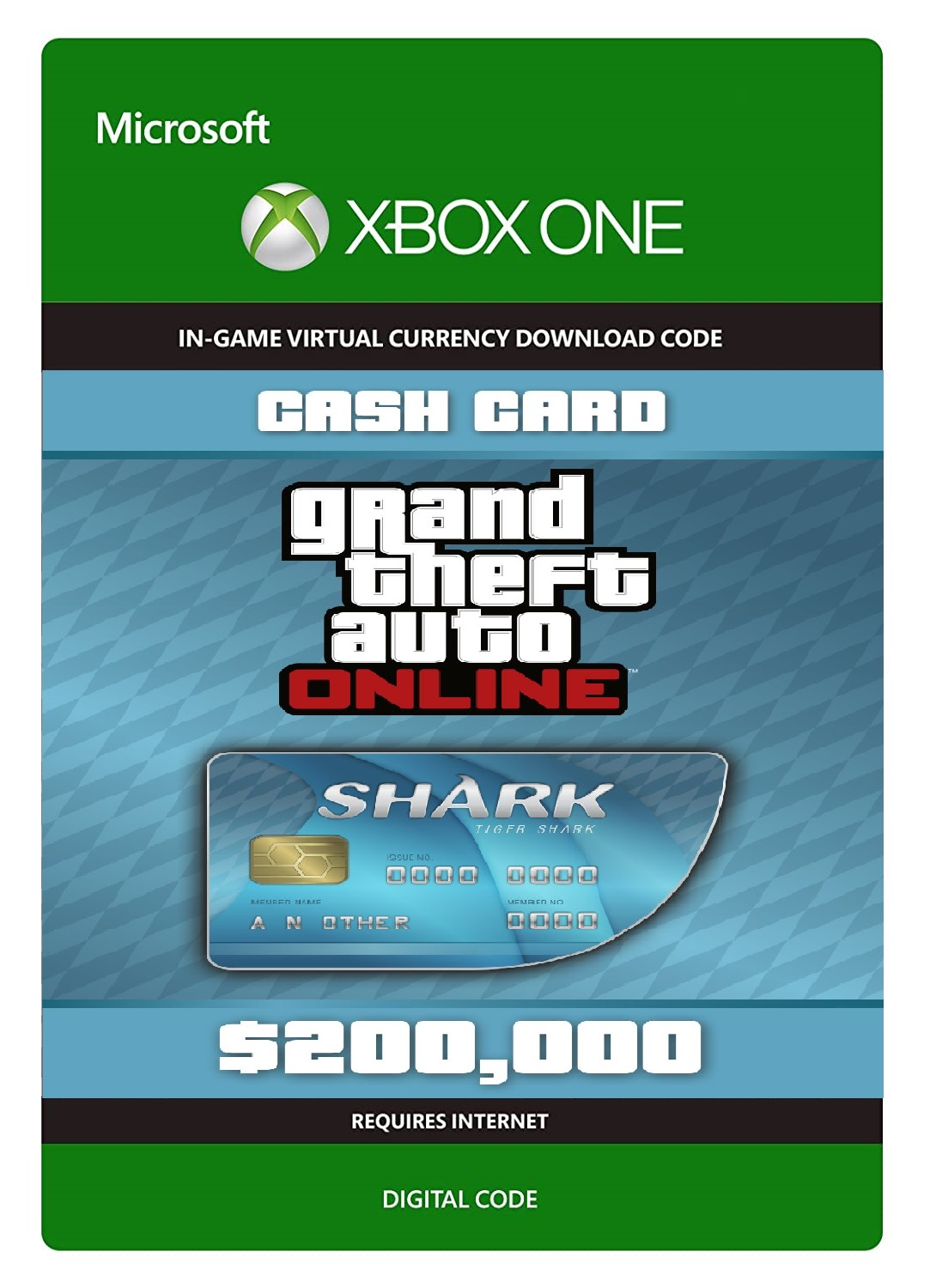 Grand Theft Auto V : Tiger Shark Cash Card $200,000 In-Game