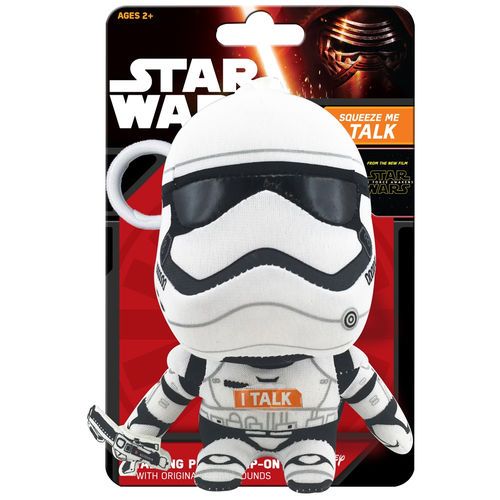 Star Wars : The Force Awakens Stormtrooper Clip-On Talking Plush