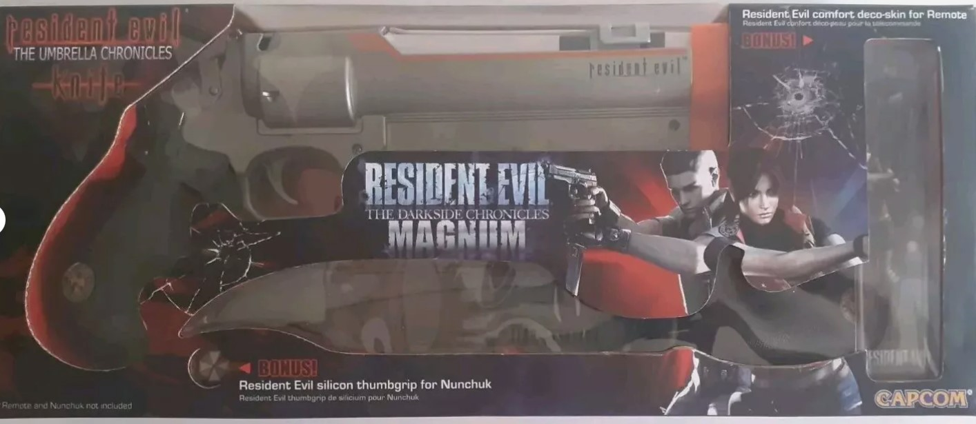Resident Evil The Darkside Chronicles - Magnum Gun & Knife Nintendo Wii