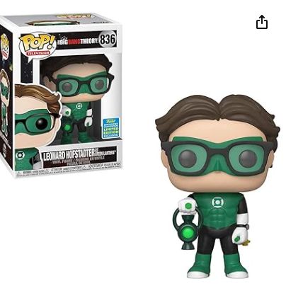 Funko Pop TV : The Big Bang Theory : Leonard Hofstadter as green lantern
