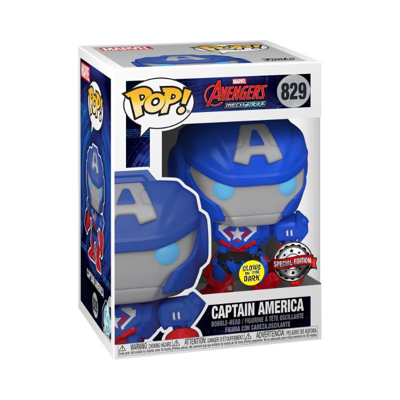 Funko Pop! Marvel Mech - Captain America (Glow-in-the-dark)