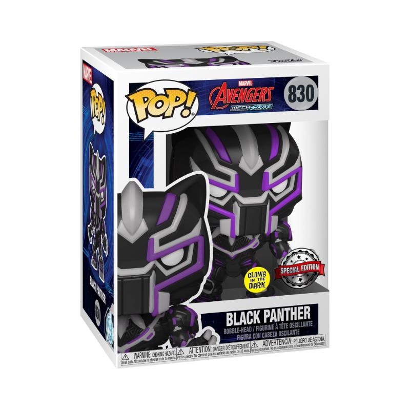 Funko Pop! Marvel Mech- Black Panther (Glow-in-the-dark)