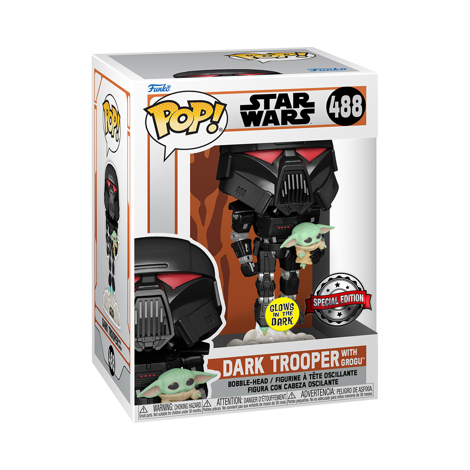 Funko Pop! Star Wars: The Mandalorian - Dark Trooper with Grogu