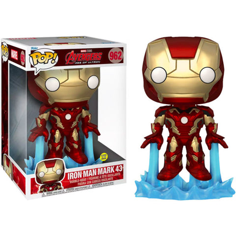 Funko Pop! Jumbo: Marvel - Iron Man (Glow in the Dark) 10\" Super