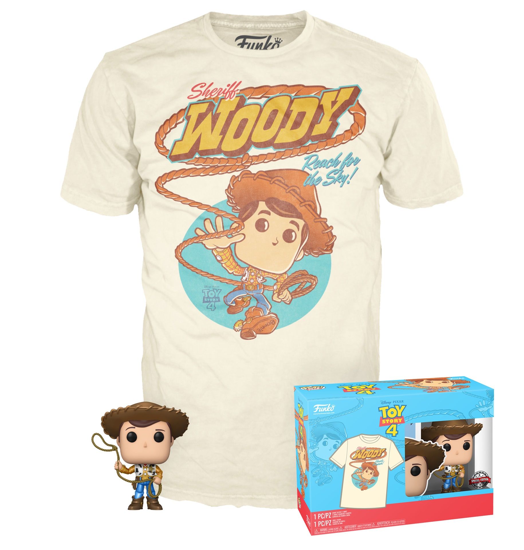 Funko Pop! & Tee - Disney Toy Story Woody Small