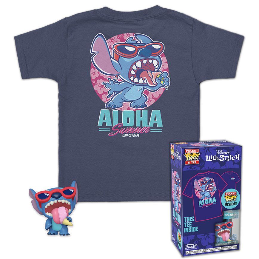 Funko Pocket Pop! & Tee: Disney - Summer Stitch - Kids S