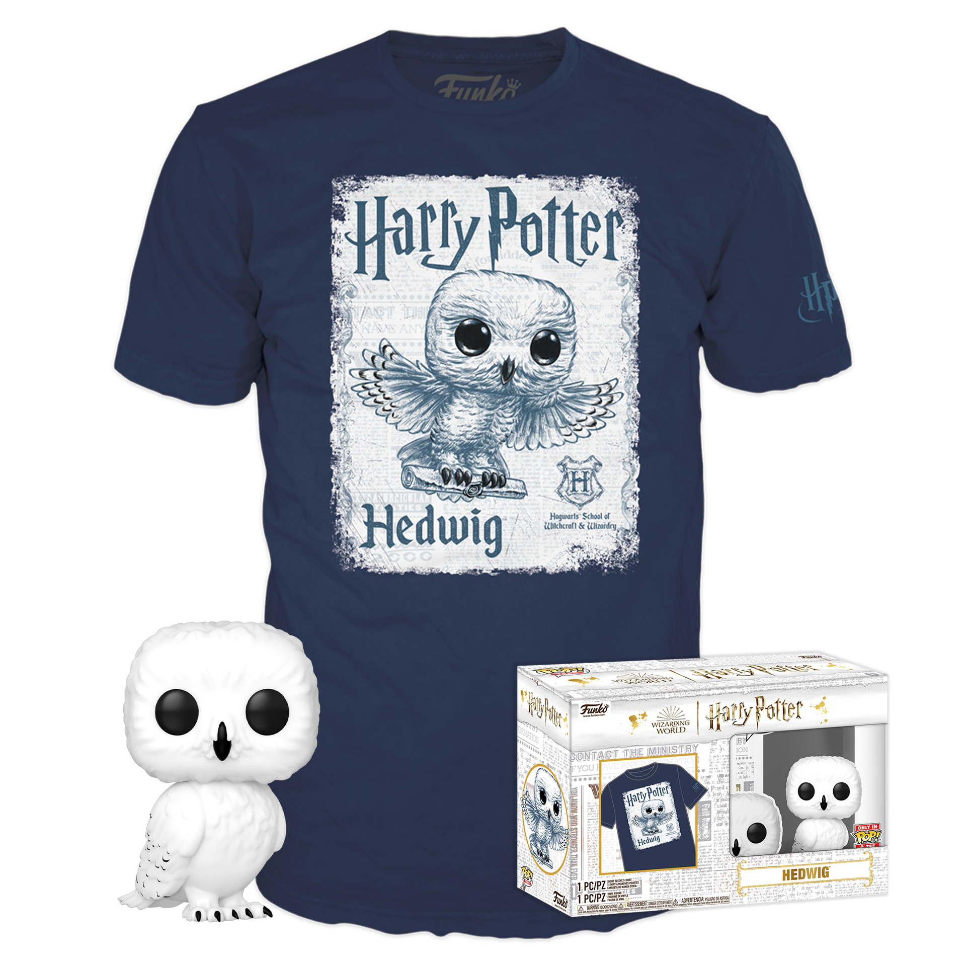 Funko Pop! & Tee: Harry Potter - Hedwig - M