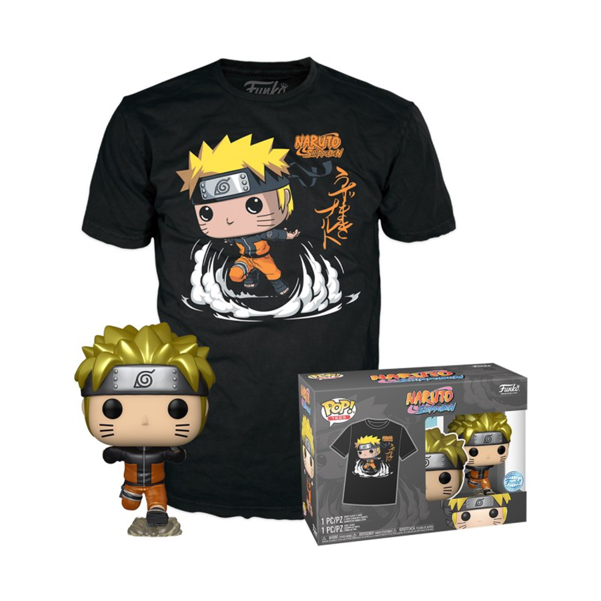 Funko Pop! & Tee: Naruto Shippuden - Naruto Running - L