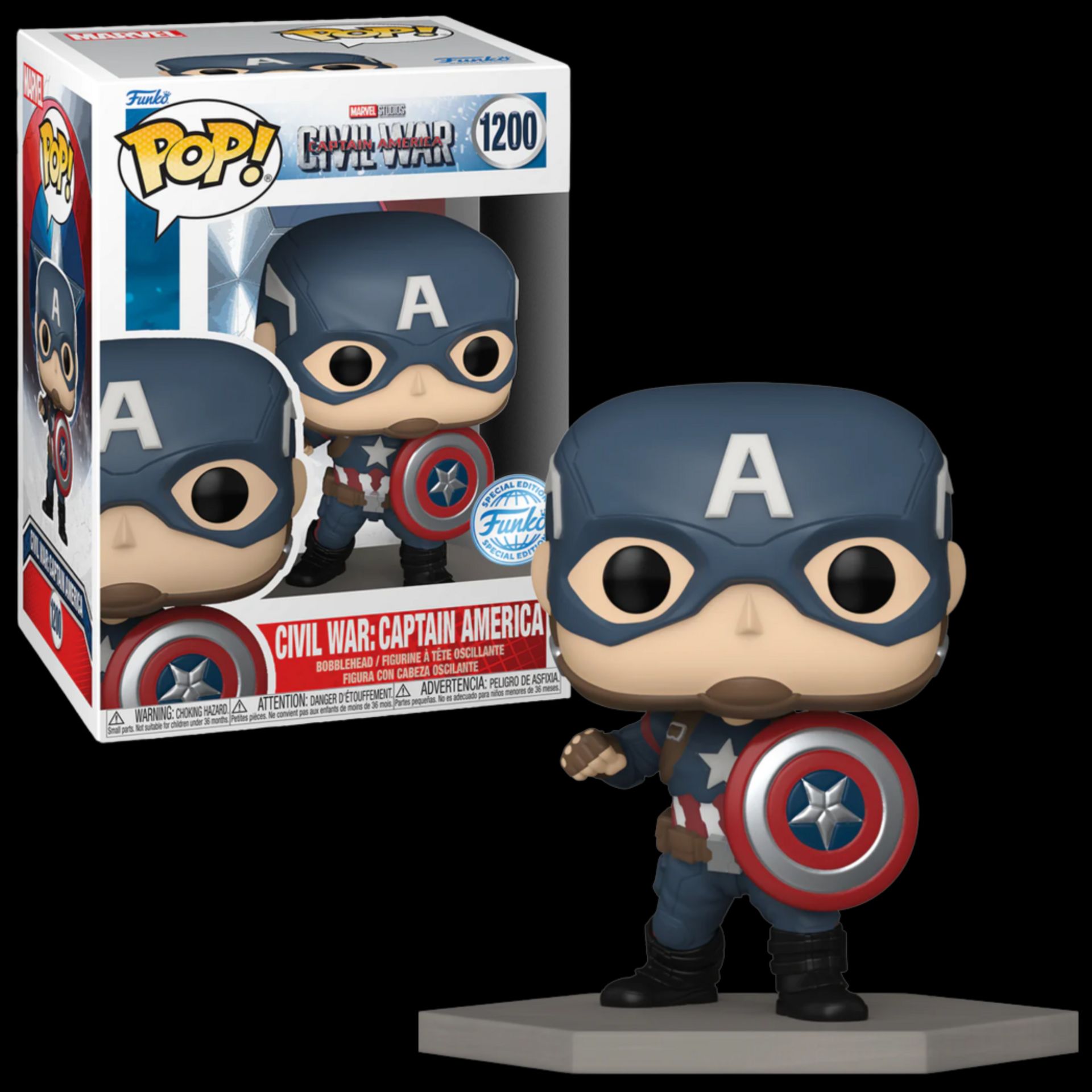 Marvel POP! Marvel Captain America Civil War Exclusive Figurine 10cm N°1200