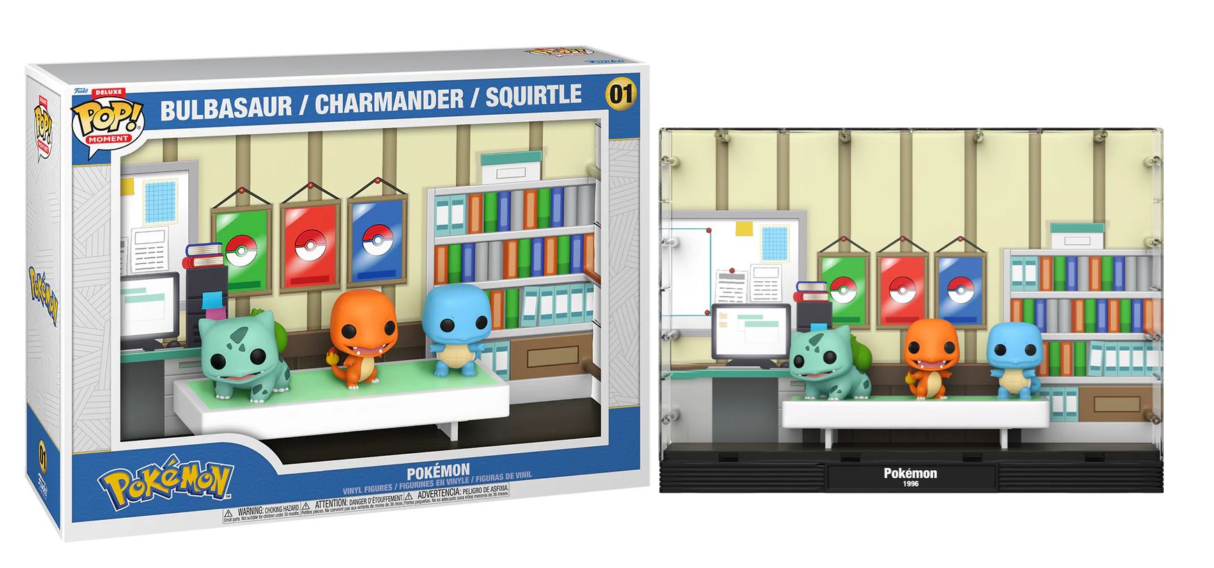 Funko POP Pokémon MOMENTS Deluxe N°01 - Pokemon Starters 1996