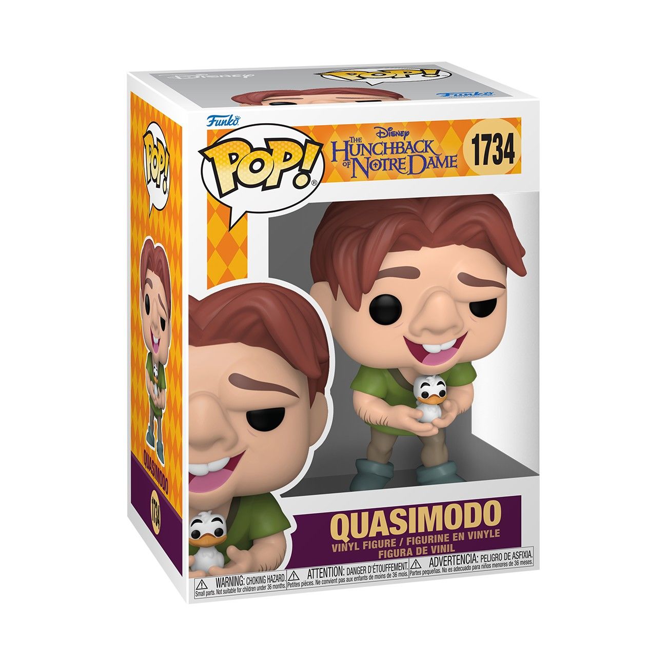 Funko POP! Disney : Le Bossu de Notre-Dame - Quasimodo avec Oiseau Figurine Vinyle Collectible