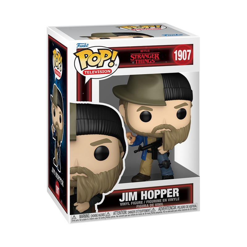 Funko POP! Television Stranger Things Jim Hopper (Split) Figurine Vinyle #1907 - 9 cm