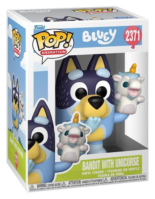 Funko POP! Animation Bluey - Bandit avec Licorne 11 cm Figurine Vinyle