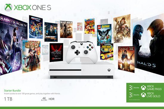 Xbox One S 1TB White Starter Bundle