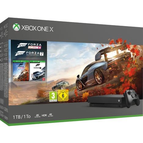 Xbox One X 1TB Black + Forza Horizon 4 & Forza 7