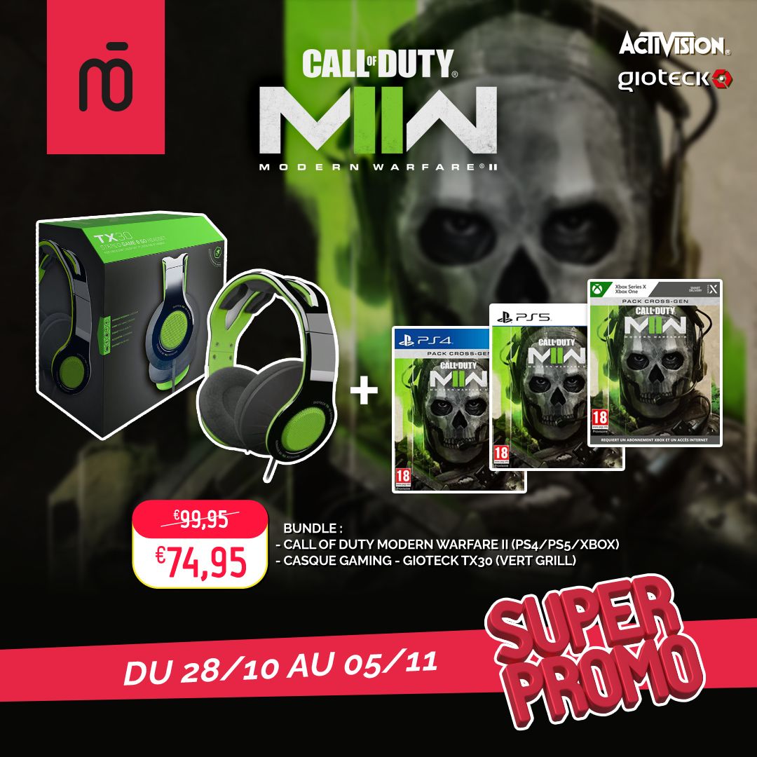 Bundle Call of duty + CASQUE STÉRÉO GAME & GO TX30