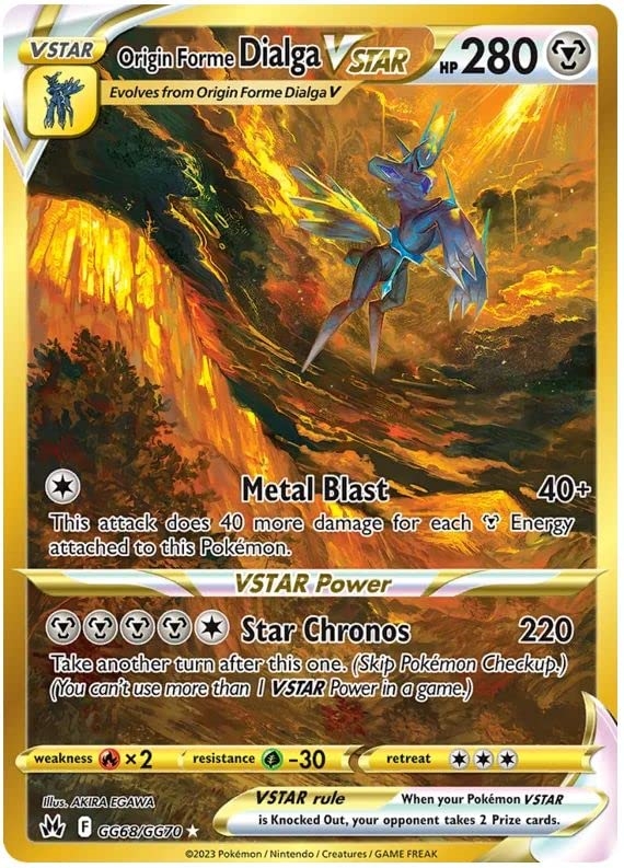 Dialga Originel vstar CRZ GG68 Épée et Bouclier Zénith Suprême EB125