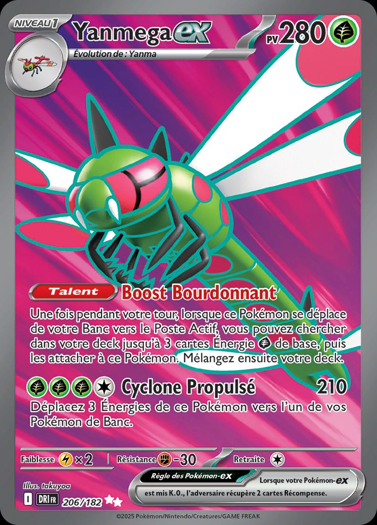 Yanmega ex 206 ecarlate et violet rivalité destiné