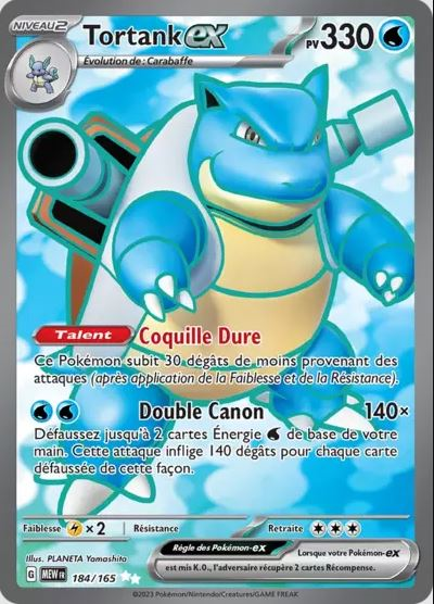 Tortank ex Mew 184 Écarlate et Violet 151 EV3.5