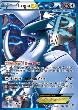 Lugia Ex 134 Noir et Blanc Tempête Plasma NB08