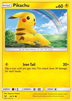 Pikachu 28 Soleil et Lune Legend brillante