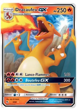 Dracaufeu GX 9 Soleil & Lune Destinée Occulte