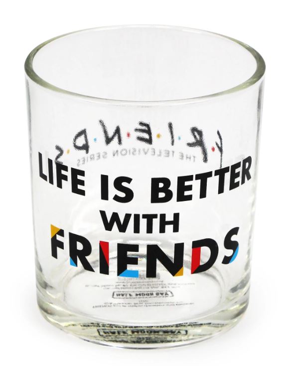Friends - Gobelet en verre \"La vie est meilleure avec des amis\"
