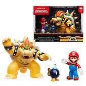 Nintendo World of Nintendo Mario vs. Bowser Lava Battle Pack de 3 Figurines d'Action
