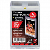 ULTRA PRO ONE TOUCH - 55PT - UV avec fermeture magn&eacute;tique 5PK
