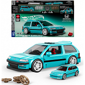 Mattel Brick Shop Hot Wheels Custom '90 Honda Civic EF Kit de Construction (248 Pièces), pour Collectionneurs