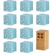 Minecraft Mine-Keshi Cobblestone & Wooden Door Block Set