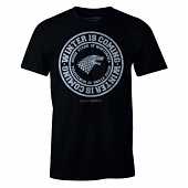 Game of Thrones - Winter is Coming Black T-Shirt S