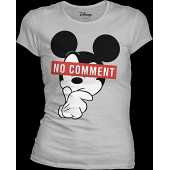 Disney - Mickey No Comment Grey Woment T-Shirt L