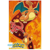 POKEMON - Type feu - Poster 91x61cm