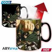 ABYstyle Attack on Titan Tazza Heat Change 460ml: TitanS3, Autres Accessoires Gaming, Multicolore