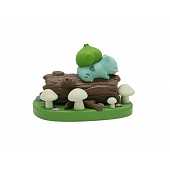 TEKNOFUN – Officiële Pokemon-licentie – POKEMON Lichtscène BISAKUP Lichtfiguur – USB-C – Voor kinderen om te verzamelen – 811417 Groen - Bruin-wit